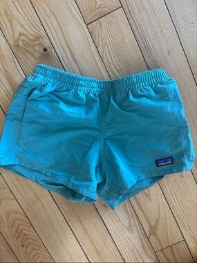 Patagonia Aqua Blue Girls' Athletic Shorts